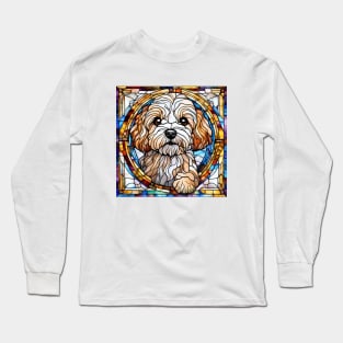 Stained Glass Maltipoo Long Sleeve T-Shirt